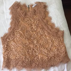 Tan/ orange lace blouse from Zara